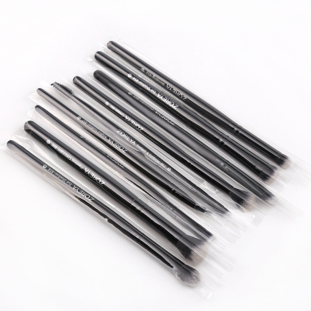 ZOREYA 15-Piece Makeup Brush Set with Black Handles