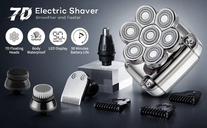 Waterproof Rechargeable Bald Head Shaver for Men